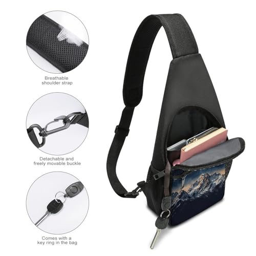 Mochila tipo sling ligera para senderismo y viaje unisex miniatura 4