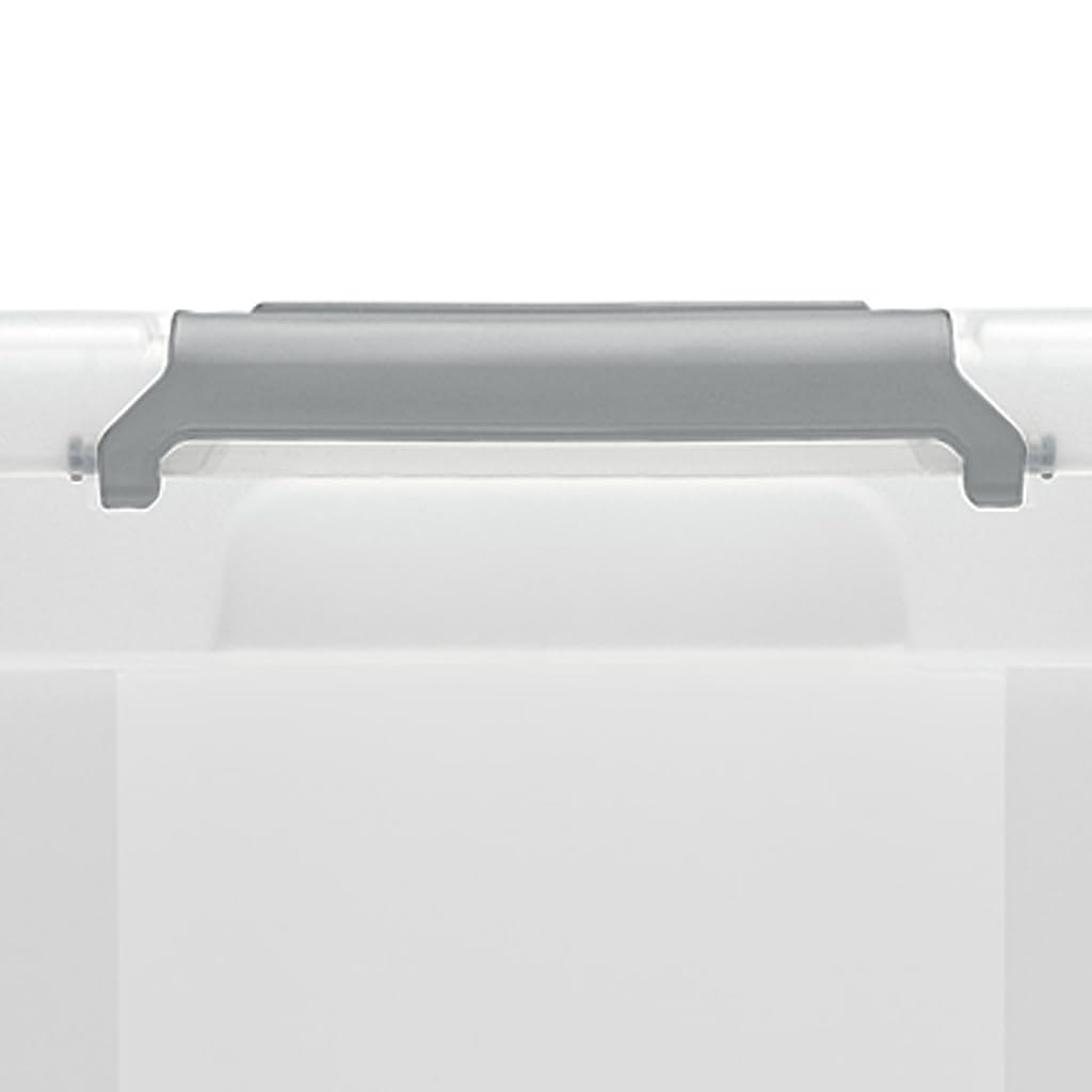 Kreher® Aufbewahrungsbox Transportbox Kleiderbox Kunststoffbox mit Deckel, Stapelbar, lebensmittelecht und BPA-frei in robuster Ausführung! Aus Kunststoff in Transparent. In verschiedenen Größen.