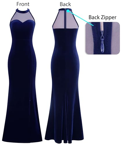 Image of VFSHOW Womens Halter Formal Prom Gala Wedding Guest Maxi Dress Evening Gown