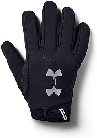 Under Armour Men's Sideline Gloves , Black (001)/Metallic Silver , Medium