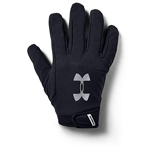 Under Armour Men's Sideline Gloves , Black (001)/Metallic Silver , Large