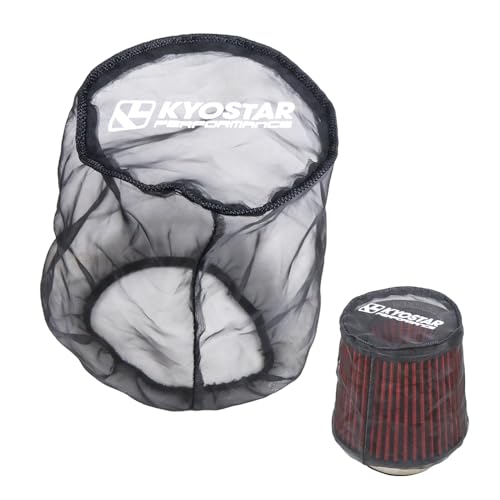 KYOSTAR Universal Air Filter Cover for Car Cold Air Intake Systems, Flexible Air Filter Sock for Cone High Flow Air Filter, Dustproof Washable High-Flow Air Cleaner Wrap, 5.9