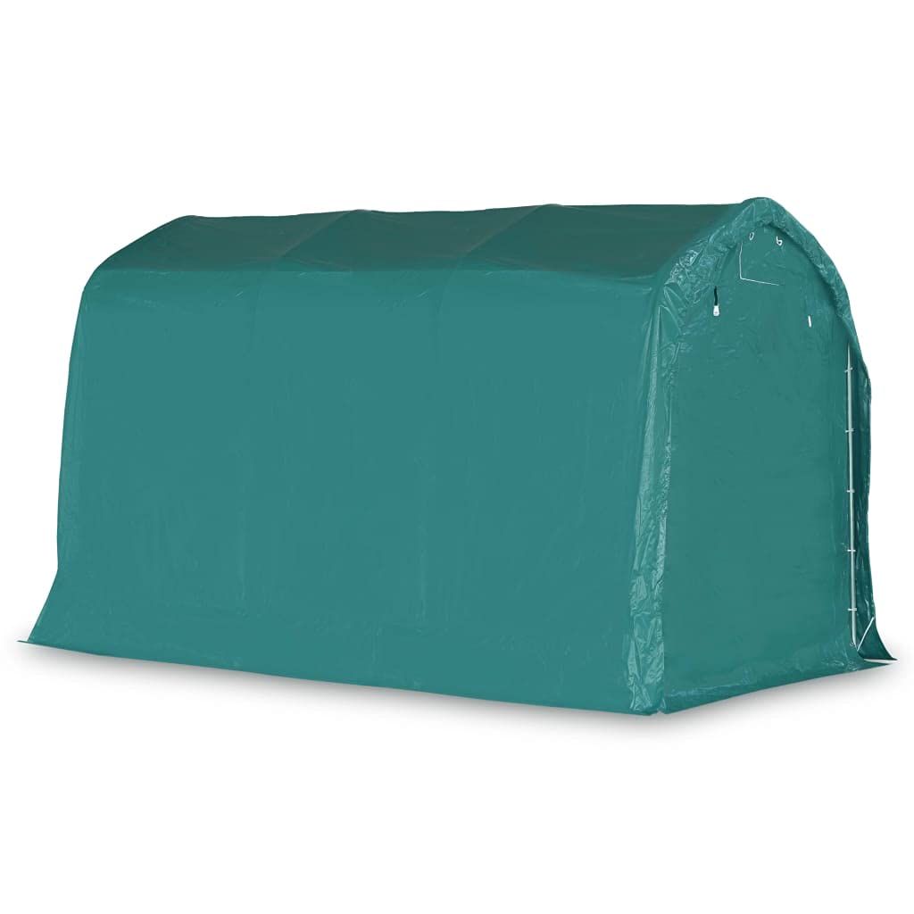 Carpa de garaje PVC 2,4 x 3,6 m verde