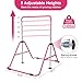 SHIWEI Gymnastics Bar for Kids, Foldable Gymnastic Bar with 5 Adjustable Height, Expandable Training Equipment for Indoor/Outdoor (Hot Pink)