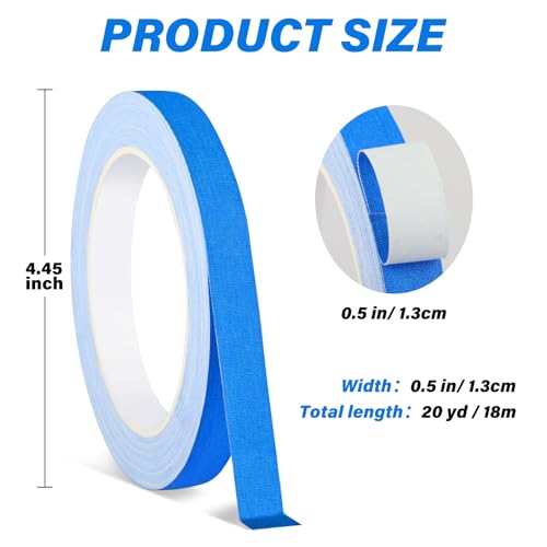 Image of GEYYANG Spike Tape, Blue Fluorescent Gaffers Tape 1 /2 inch x 20 Yards, Black Light UV Reactive, Multipurpose Fluorescent Spike Tape for Stage Marking, Party and Art Crafts