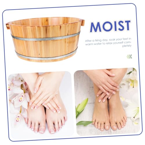 Cubeta Spa de Pies de Madera Portátil para Remojo miniatura 6