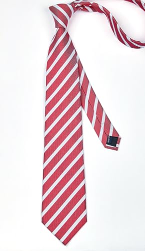 Image of Enlision Mens Ties Stripe Tie and Pocket Square Set Classic Formal Woven Neckties Handkerchief Cufflinks Wedding