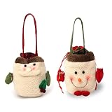 Diseño práctico: Bolsa de Regalo La bolsa mide 18 cm de alto x 10 cm de ancho, y la altura total, incluyendo el asa, es de 28 cm. Caben fácilmente pequeños regalos navideños como manzanas y dulces. El cordón evita que los artículos se caigan.
