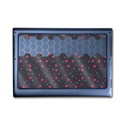Image of Glossy Glitter Laptop Skin Compatible with Alienware M16 R2 (2024) - Magenta Dots - Premium 3M Vinyl Protective Wrap Decal Cover - Easy to Apply | Crafted in The USA by MightySkins