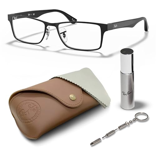 Image of Ray-Ban RB6238 Rectangle Shape Metal Eyeglasses with Official Eyewear Kit