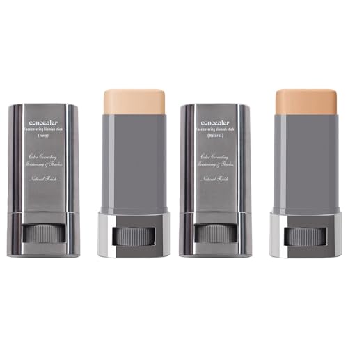 [2 Pièces] Correcteur Cernes Sous les Yeux, Stick Correcteur Maquillage, Anti-cernes et Correcteurs, Anti Cerne Couvrant Imperméable, Hydratant et Contrôle de l'huile, Facile à appliquer