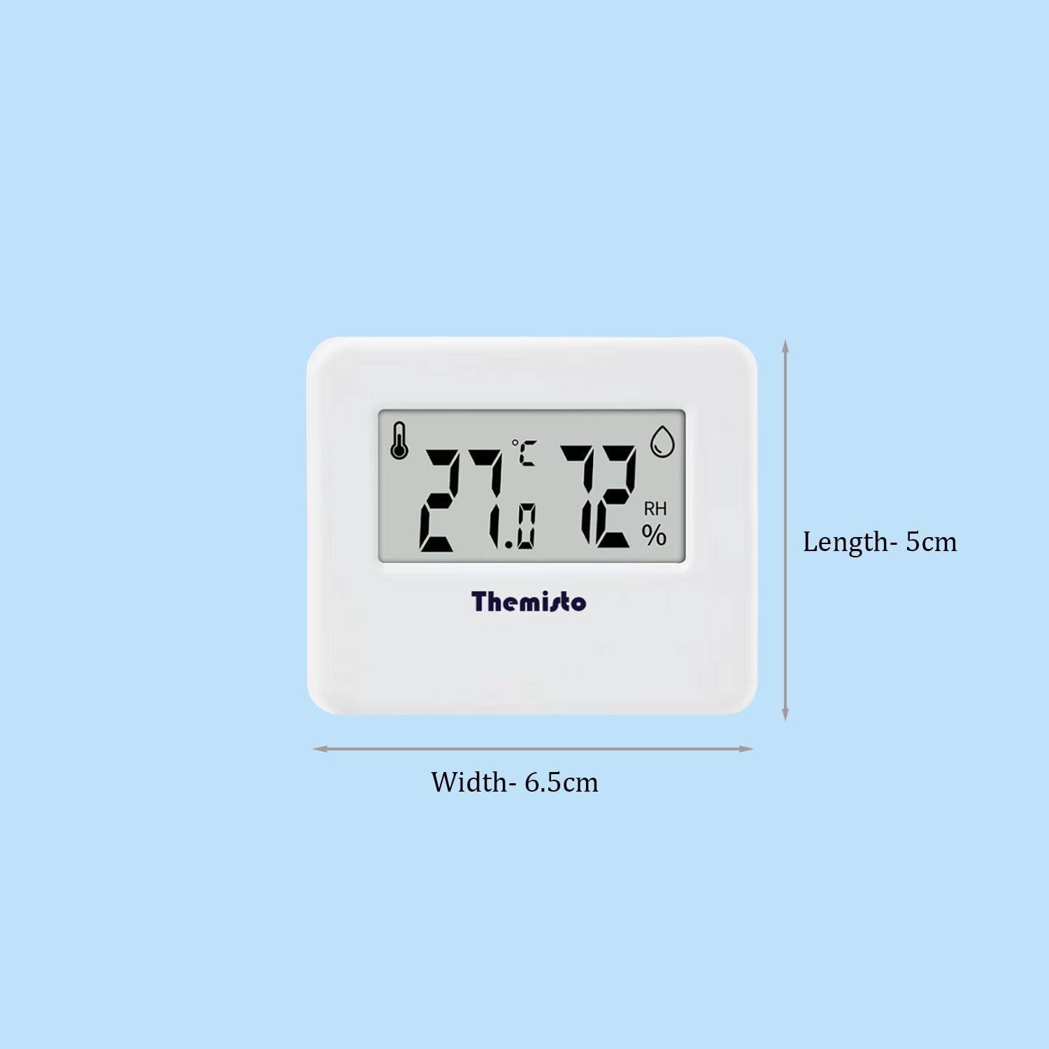Themisto TH-HTC3 Digital Hygrometer Thermometer Humidity Meter with LCD Display - Image 3 thumbnail