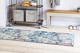 Softwoven Rugs, Runner Machine Washable Rug, 90% Cotton, Non-Slip, Family & Pet Friendly, Stain Resi