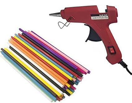 Gunstick MAROON 20W 20WATT WITH 25 FLUORESCENT STICKS Standard Temperature Corded Glue Gun (7 mm)