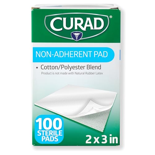 Curad Sterile Nonadherent Pad, Soft, Perforated, Absorbent, Cotton/Polyester, 2