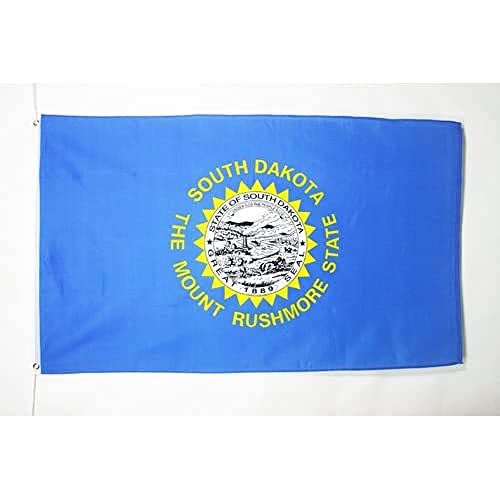 AZ FLAG, South Dakota Flag, 3x5 Ft, 100D Polyester Us State Of Dakota Du Sud Banner with Two Metal Grommets, Fade Resistant