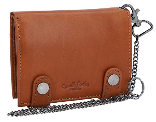 Preisvergleich Produktbild Gusti Portemonnaie Leder - Ben Geldbörse Brieftasche Geldbeutel Herren Braun Leder