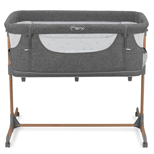 Momi SMART Bed 4-in-1 Kinderbeistellbetten bis 15 kg, Beistellbett für Babys mit Matratze, Höhenverstellbar