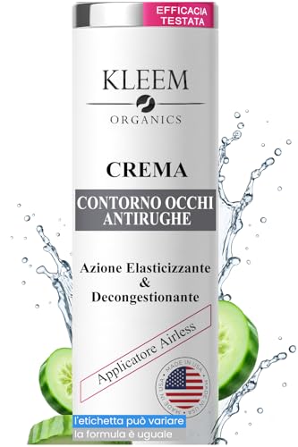 Crema Contorno Occhi Antirughe con Acido Ialuronico, Caffeina e...