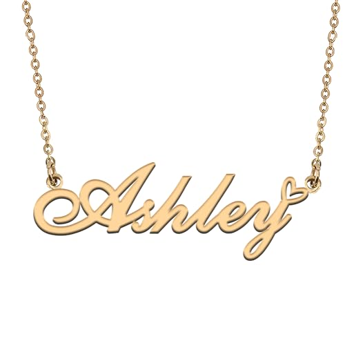 HUAN XUN Ashley Name Necklace Personalized for...