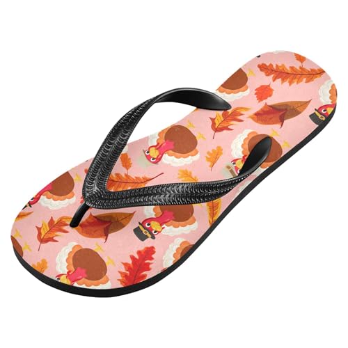 Burbuja Thanksgiving Turkey Flip Flops for Women Men, Soft Thong Sandals Rubber Slippers for Pool Beach Essentials2