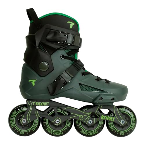 TRAXART Urban Freestyle Inline Skates Green Revolt 80mm