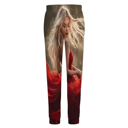 Beautiful Woman Men's Pajamas Pants Lightweight Sleep Lounge Pant Pjs Bottoms Casual Sleepwear 6