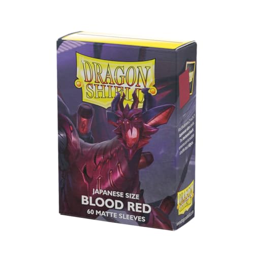 Dragon Shield Japanese Matte Sleeves - Blood Red ’Juusouken’ (60 Sleeves)
