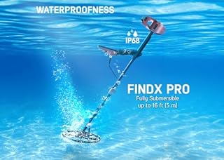 Nokta FINDX PRO Metal Detector, Metaldetector Subacqueo con Pinpoint e Batteria Ricaricabile per oro, Accessori professionali Cuffie, Scavatrice, Borsa per il trasporto, 4 Modes, 28cm Bobina