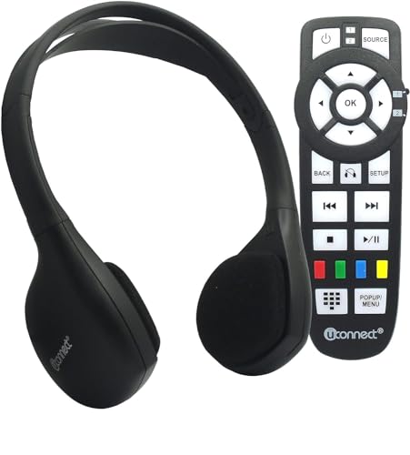 Headphone & Remote OEM Set for Chrysler Dodge Jeep Uconnect Audio Kit 05091246AA