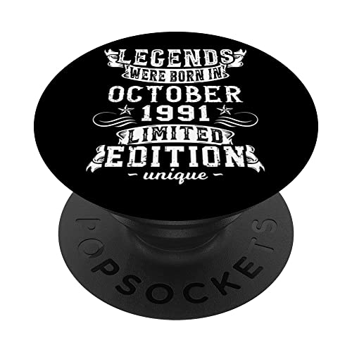 Cumpleaños Octubre 1991 Edición Limitada Regalo Used Vintage PopSockets PopGrip Intercambiable