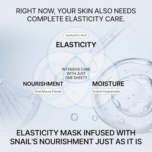 Image of esfolio Made in Korea Snail 30 Sheets Pure Skin Facial Mask - Snail Essence Hydrating Face Mask for Smooth, Soft, Firm, and Supple Looking Skin - Korean Daily Sheet Mask Skincare Pack