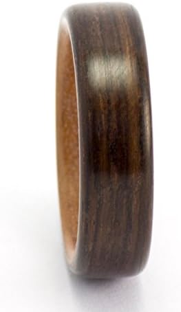 Bentwood Ring, Ebony and Pear Wood Ring, Wooden Ring, Wood Wedding Band