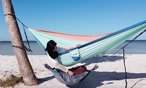 Bear Butt 2 in 1 Gear Hammock Sling & Pack Cover (Cool Grey) - 100% Waterproof Storage Hammock - Underbelly Mini Hammock - Lightweight & Portable Camping Hammock Storage - Hammock Accessories