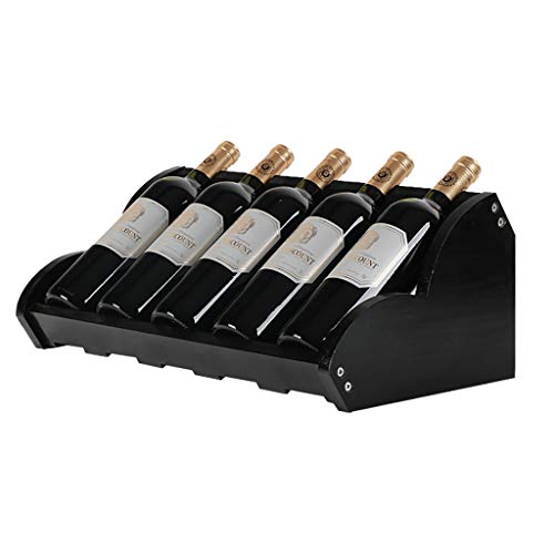 Soporte para 5 Botellas de Vino de Madera Maciza miniatura 1