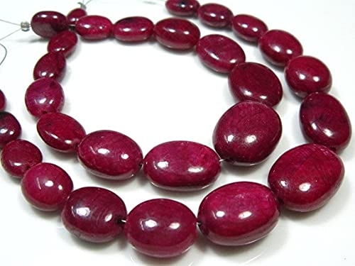 Perles de rubis ovales de 7-15mm pour fabriquer vos bijoux d'été - 2