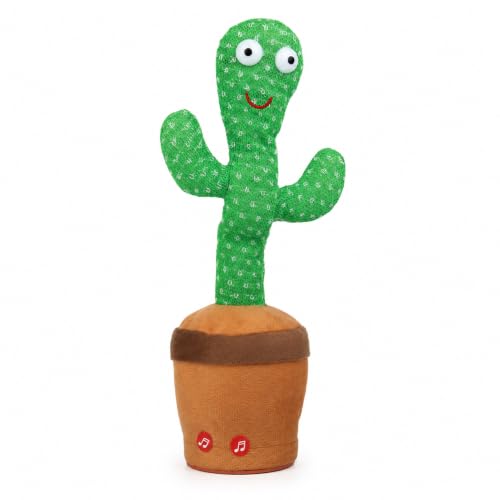 Image of TrollGadgets Talking Dancing Cactus Toy for Kids with Singing, Recording & Repeat Function | Songs, LED Lights, Interactive Musical Toy | Funny Educational Baby Toy & Home Decor Gift for Boys & Girls