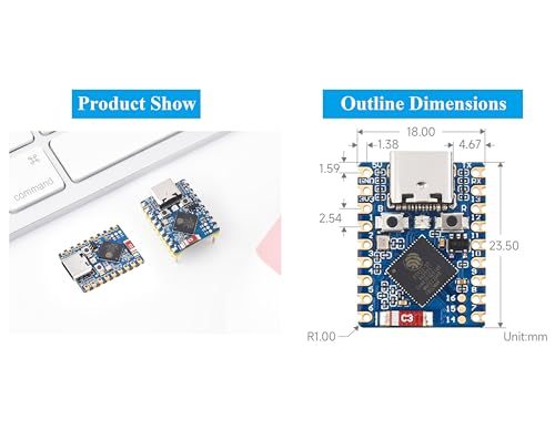ESP32-S3 Mini Development Board, Based on ESP32-S3FH4R2 Dual-Core Processor, 240MHz Running Frequency, 2.4GHz W-i-F-i & Blue-Too-th 5, Onboard 4MB Flash Memory/2MB PSRAM - Image 7