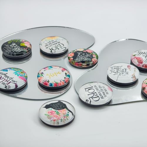 Imanes decorativos cristianos con flores, pack 10 unidades miniatura 2