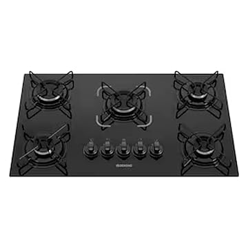 Cooktop Essencial 5 Bocas Preto Compacto