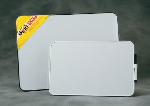 School Smart Dry Erase Boards with Black Frame - 11 x 17 - White by School Smart