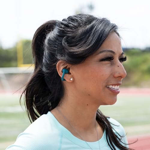JLab, Flex, Open Ear Earbuds, Clip On Wireless Bluetooth Earbuds, Open Ear Headphones, Teal