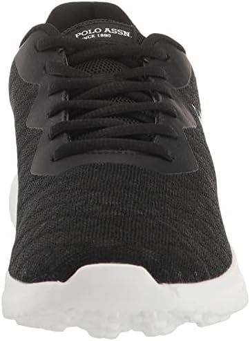 U.S. Polo Assn. mens Athletic Shoes Active Casual Lace Top Walking Comfortable Fashion Sneakers, White/Black, 9 US | Image 1