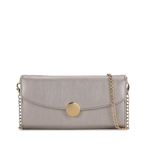 Image of Fastrack Women's Linklet Clutch | Detachable Chain, Card & Cash Slots, Magnetic Flap | Modern Evening Bag | 6 Months Warranty