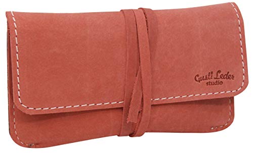 Preisvergleich Produktbild Gusti Tabaktasche Leder - Jesse Echtleder Tabakbeutel Rot