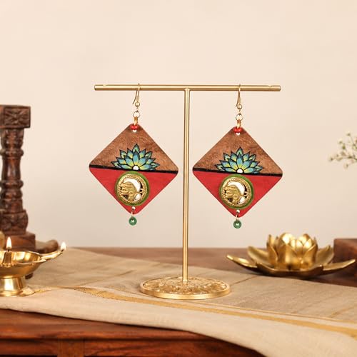 Image of Handcrafted Tribal Wooden Earrings Collection for Women - Butterfly, Princess & Modern Geometric Statement Designs