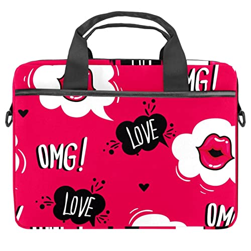Sacoche à bandoulière pour ordinateur portable 13 à 14.5 pouces à motif écossais rouge