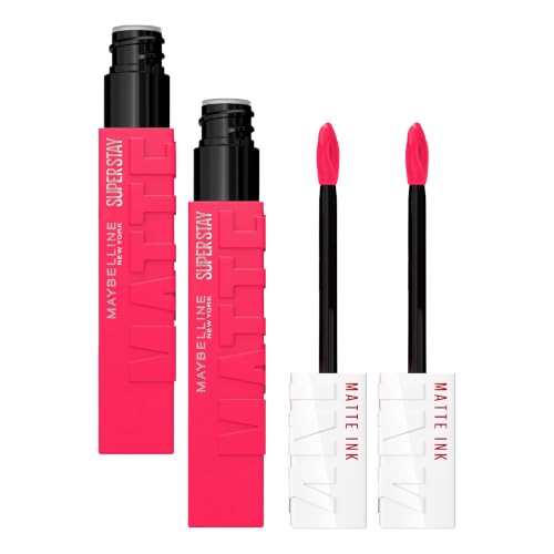 MAYBELLINE Super Stay Matte Ink Liquid Lipstick Makeup, Long Lasting High Impact Color, Up to 16H Wear, Pathfinder, Berry Pink, 1 Count, Packaging May Vary (Pack of 2)