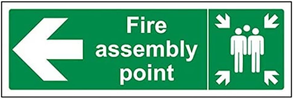 V Safety Eco Friendly Fire Assembly Point - Fire Assembly Point Arrow ...