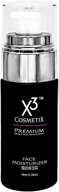 X3 Cosmetix Face Moisturizer | Facial Skin Care Products | Ultra Face Moisturizing Serum | 1.35oz (40ml)